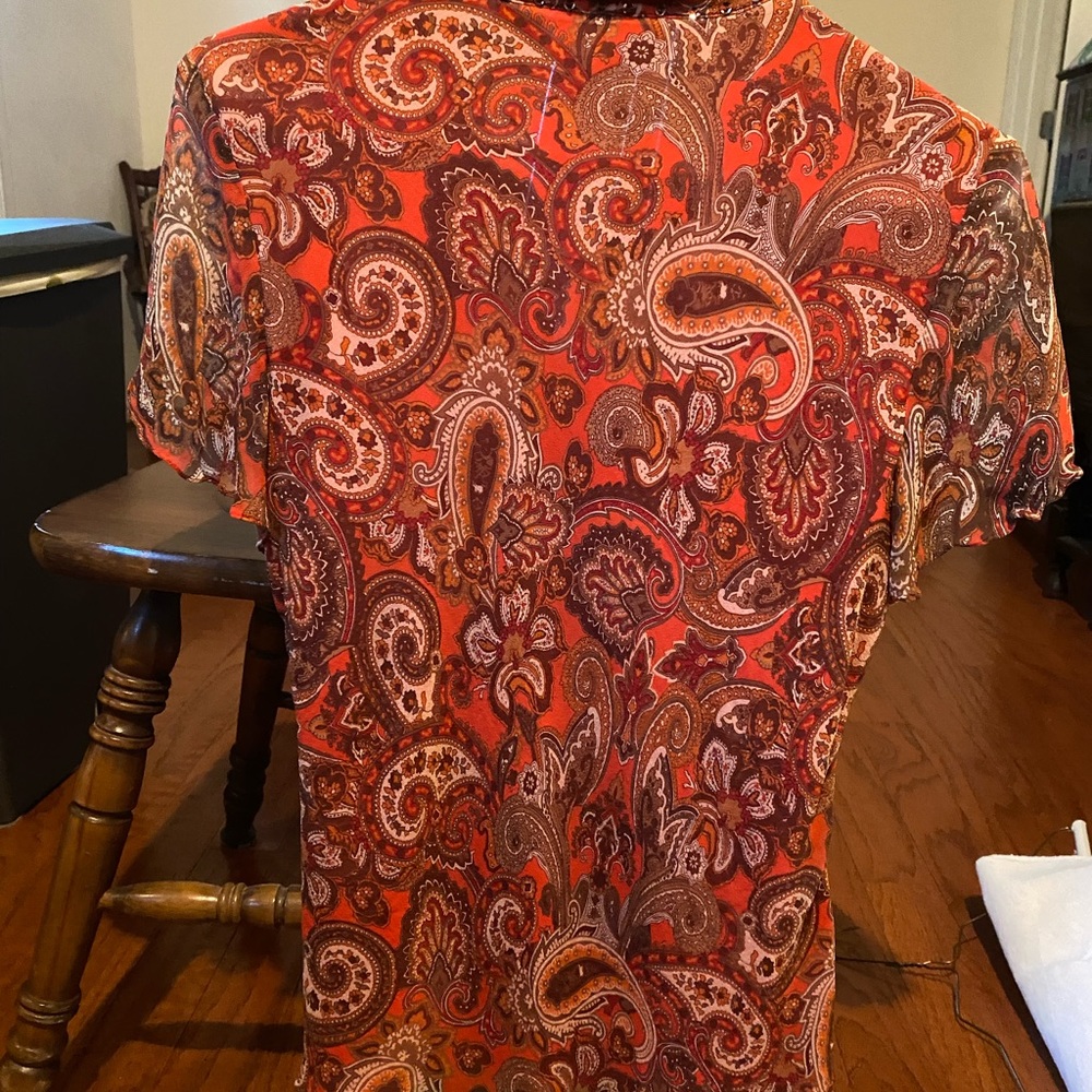 Silk blouse with sequin detail